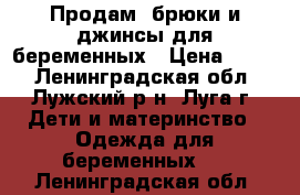 Продам  брюки и джинсы для беременных › Цена ­ 350 - Ленинградская обл., Лужский р-н, Луга г. Дети и материнство » Одежда для беременных   . Ленинградская обл.